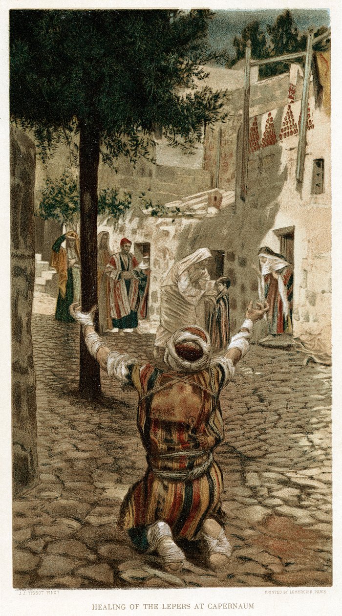 Christ healing the lepers at Capernaum, c1890 by Unbekannt