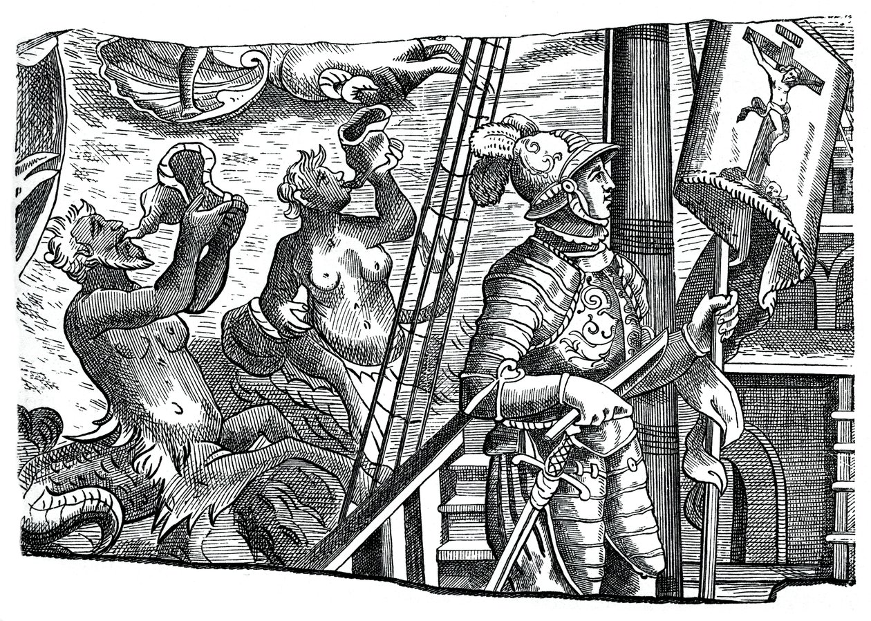 Christopher Columbus on Board His Ship, During His First Voyage to the West by Unbekannt