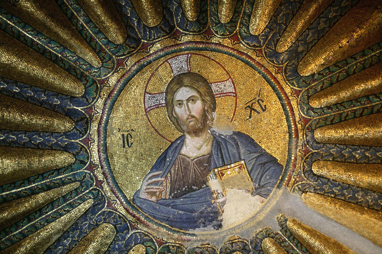Church of St. Saviour of Chora: Roof Mosaic of Christ the Pantocrator, Istanbul, Turkey by Unbekannt