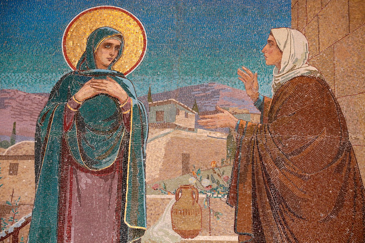 Church of the Saviour on Spilled Blood or Church of Resurrection, The Visitation: Mary visits her relative Elizabeth, Saint-Petersburg, Russia by Unbekannt