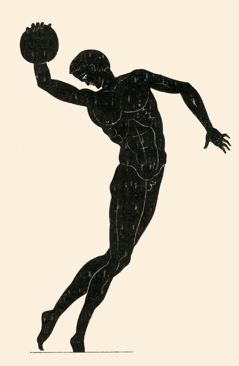 Classical athlete throwing the discus, 1908 by Unbekannt