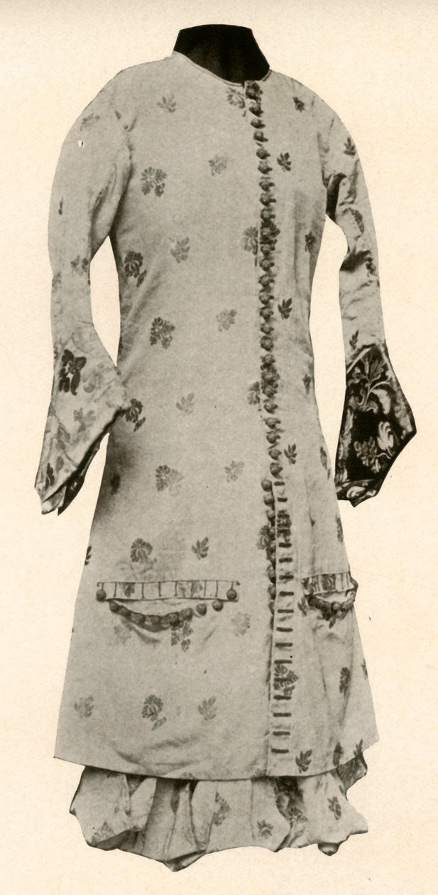 Coat and full breeches of buff brocade with flowers and leaves, c1670 by Unbekannt