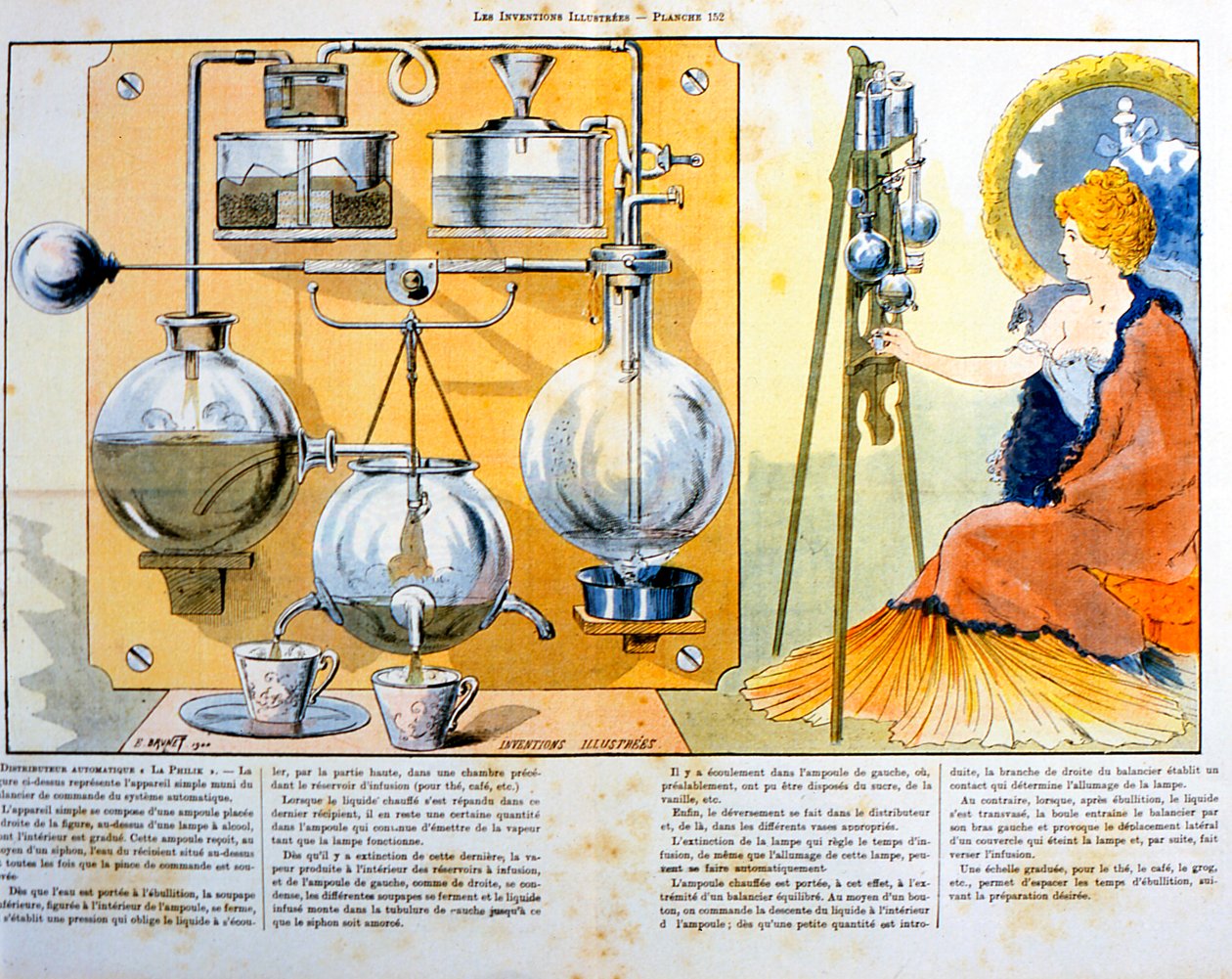 Coffee or Tea Making Machine Heated by a Small Spirit Lamp by Unbekannt