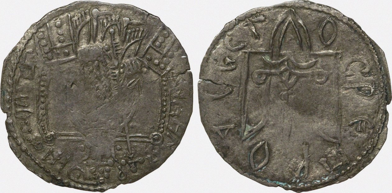 Coin Srebrennik of Grand Duke Vladimir Svyatoslavich Reverse: Symbol of Rurikids by Unbekannt