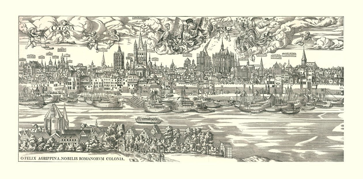 Cologne on the Rhine in 1530 by Unbekannt