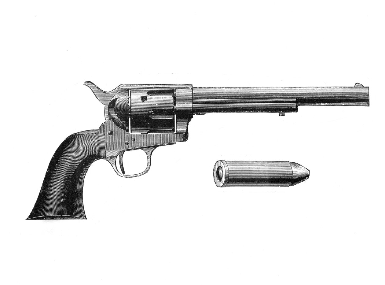 Colt Frontier revolver, invented by Samuel Colt 1814-62 by Unbekannt
