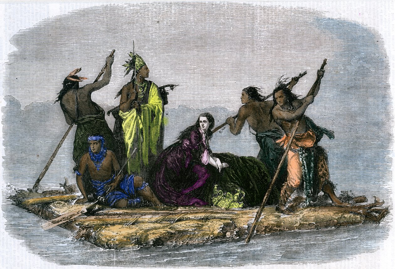 Comanches Carrying Off a Captive Girl by Unbekannt