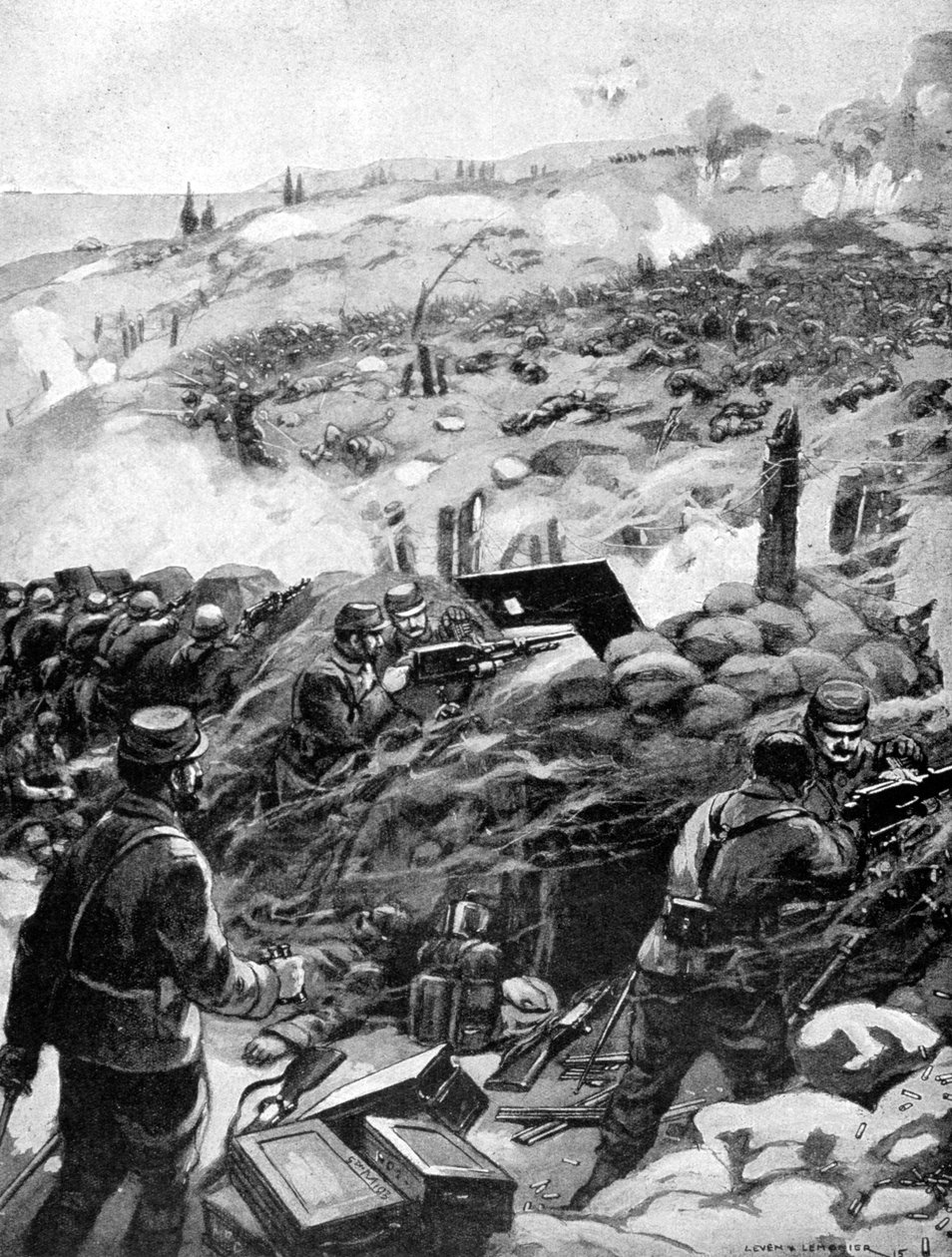 Combat in the Dardanelles, Achi Baba, 1915 by Unbekannt
