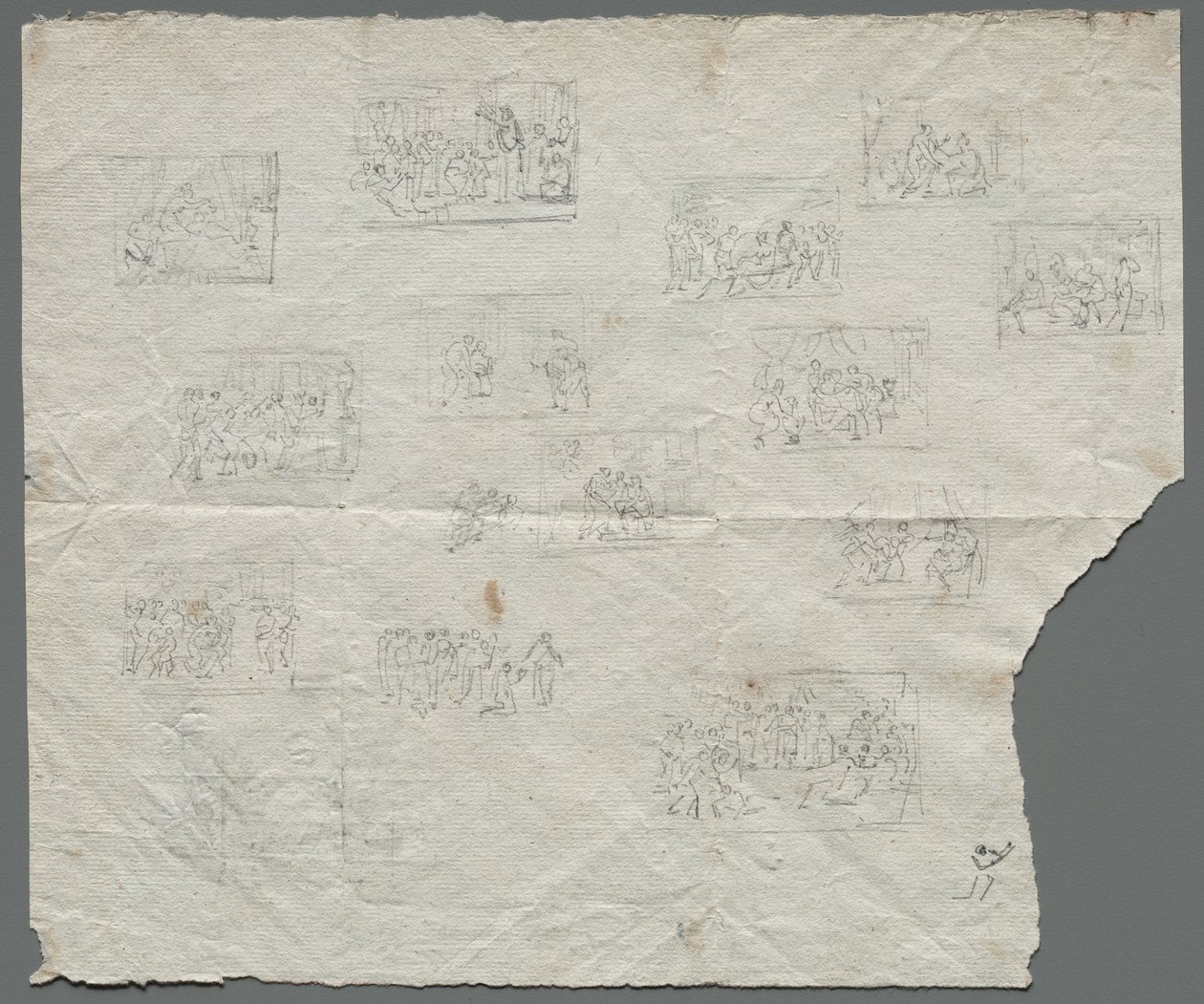 Compositional Sketches after Raphael and Other Artists by Unbekannt