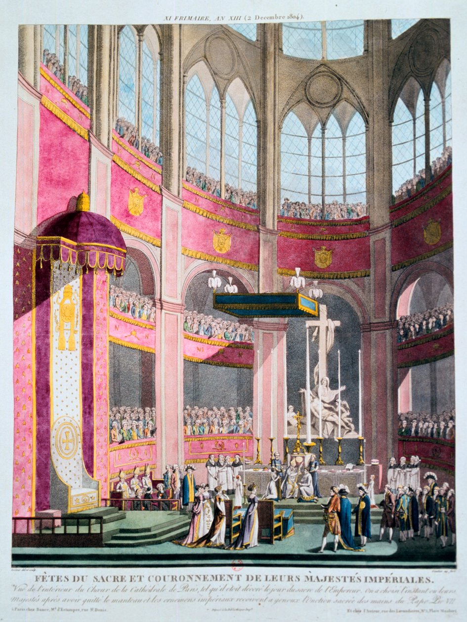 Consecration of Napoleon and Coronation of Josephine by Pope Pius VII, 2nd December 1804 by Unbekannt