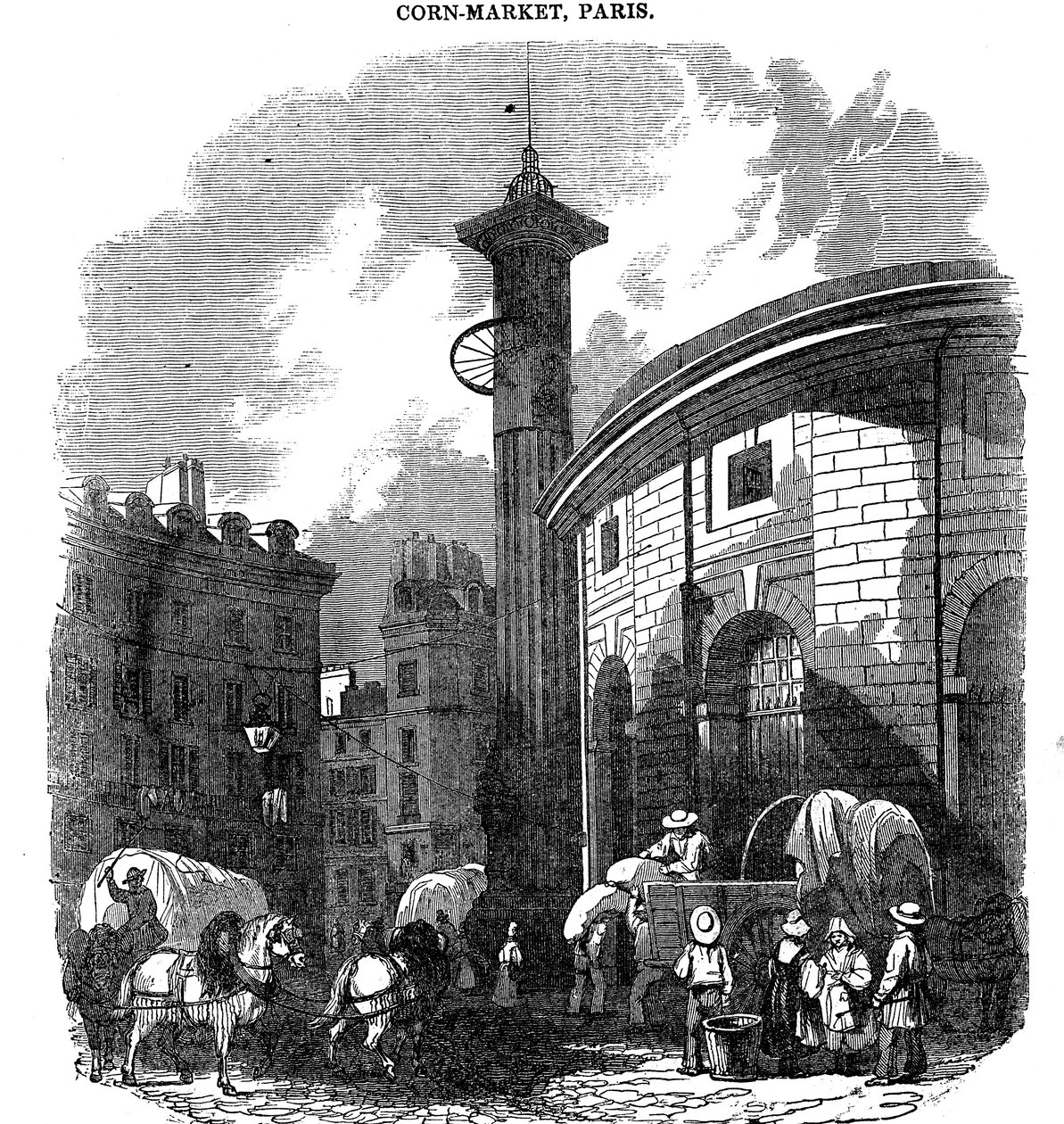 Corn-Market, Paris, 1836 by Unbekannt