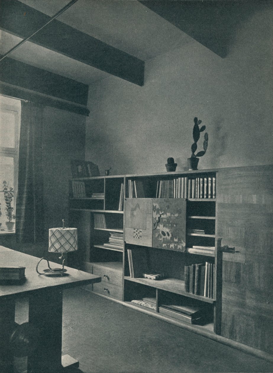 Corner of a Library Designed by Hans Hartl by Unbekannt