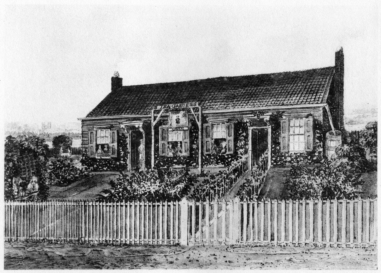 Cottages on the Site of Eaton Square, London by Unbekannt