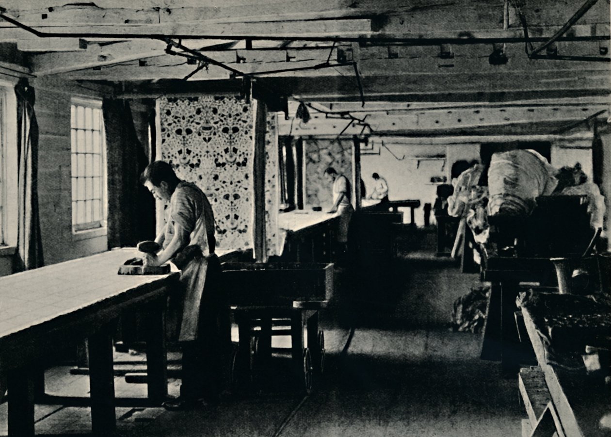 Cotton Printing at Merton Abbey Works by Unbekannt