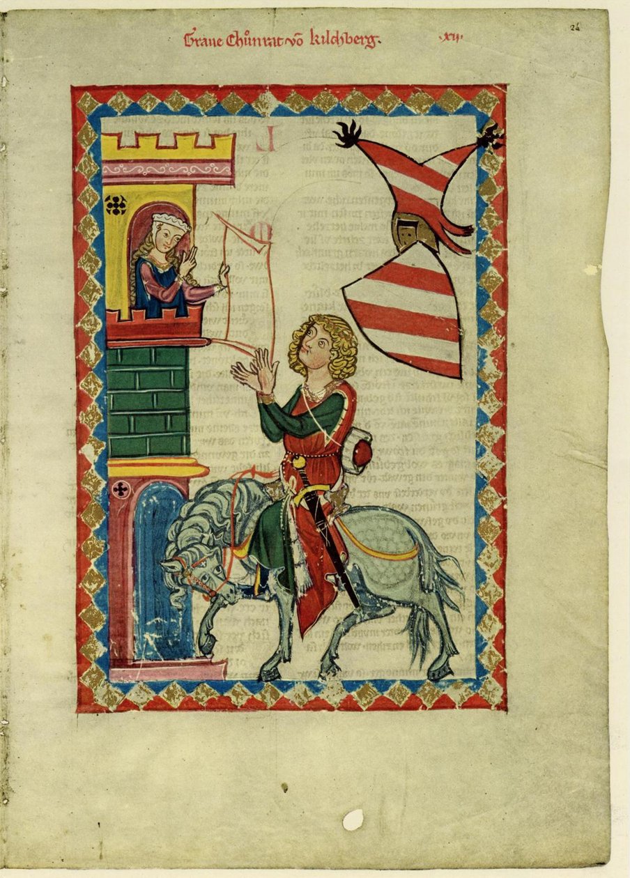 Count Konrad von Kirchberg from the Codex Manesse, Between 1305 and 1340 by Unbekannt