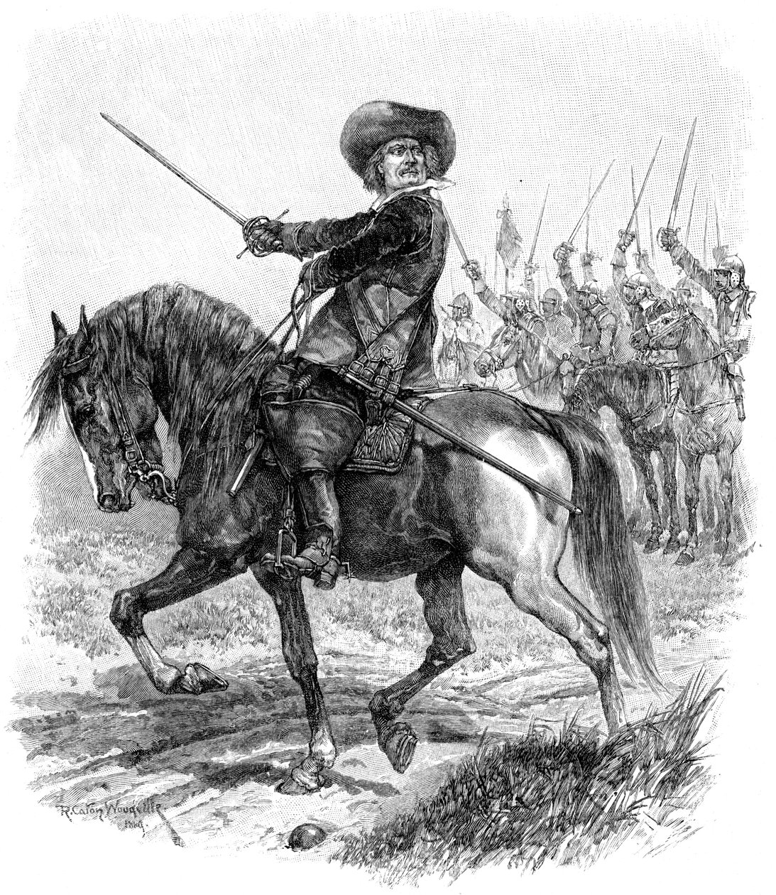 Cromwell at the Battle of Marston Moor, 2 July 1644 by Unbekannt