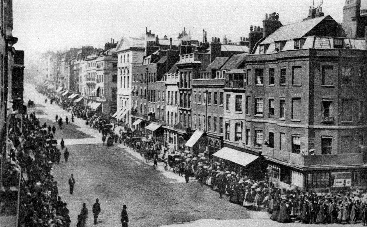 Crowds Waiting for the Queen in St James