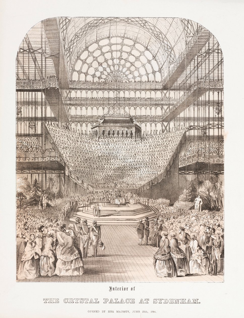Interior of the Crystal Palace at Sydenham by Unbekannt