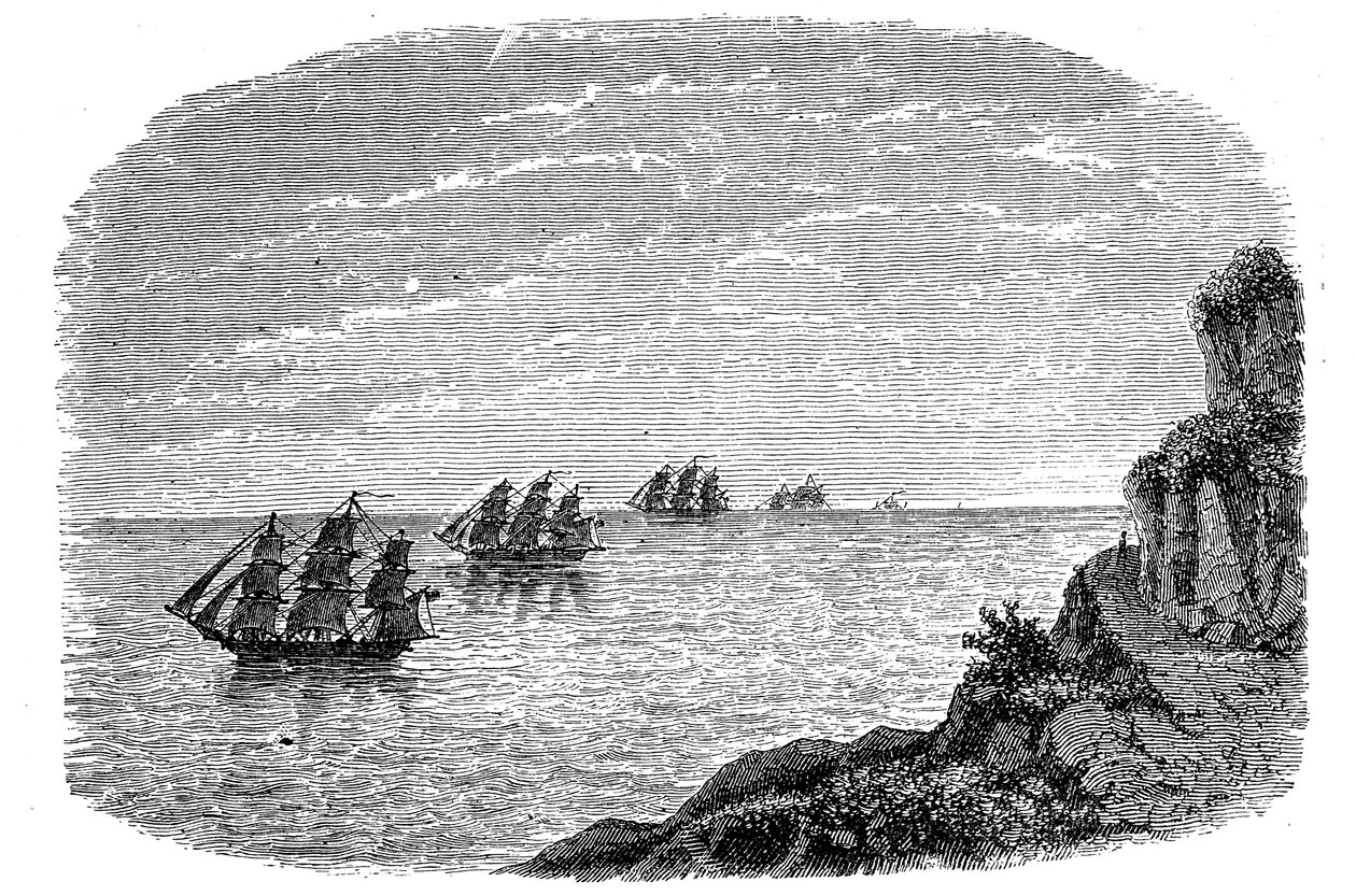 Curvature of the Earth, c1880 by Unbekannt