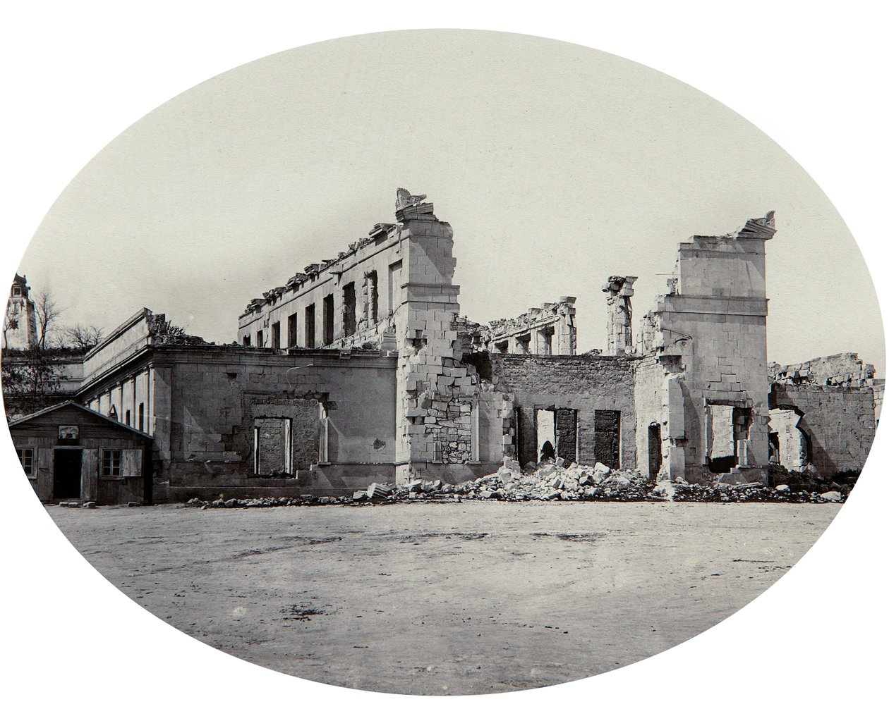 Damaged building in Sevastopol after the Crimean War, Crimea by Unbekannt