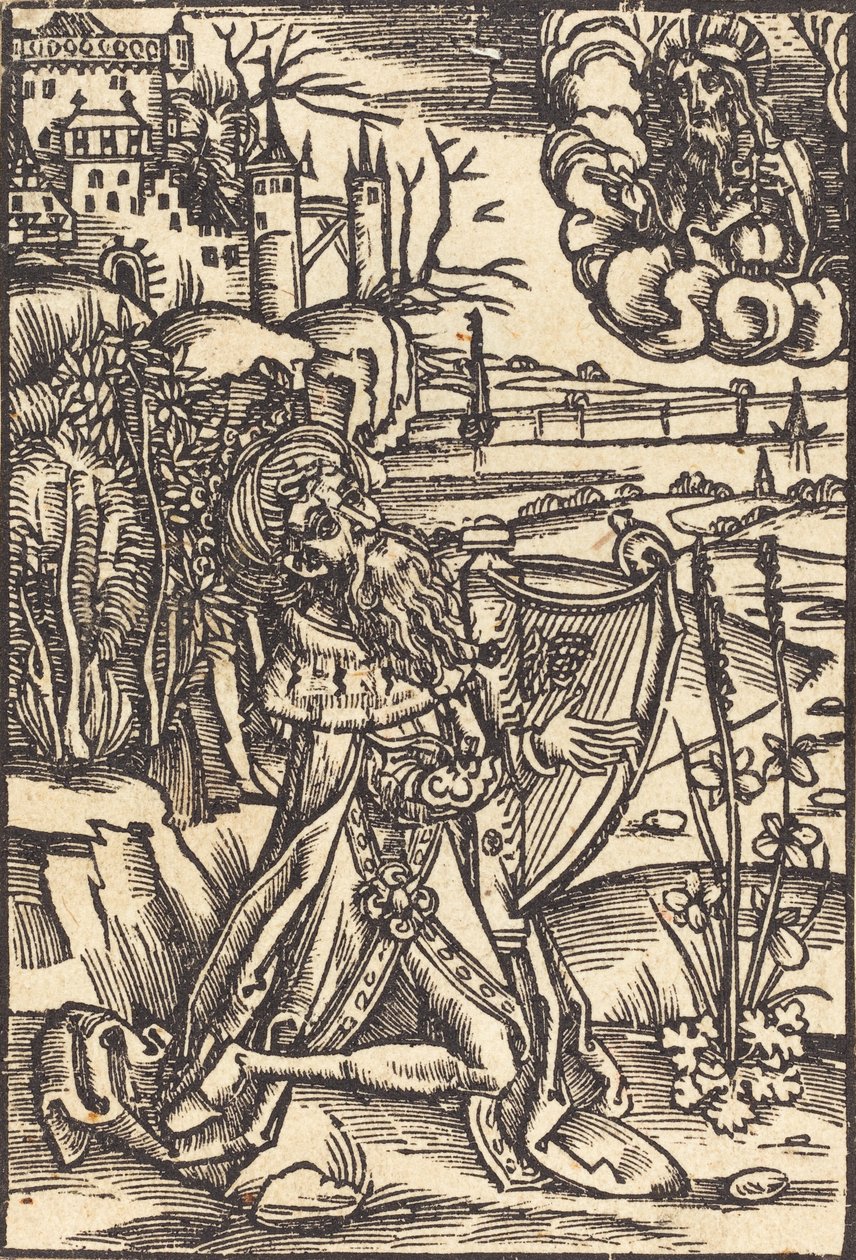 David Playing the Harp, c. 1500 by Unbekannt