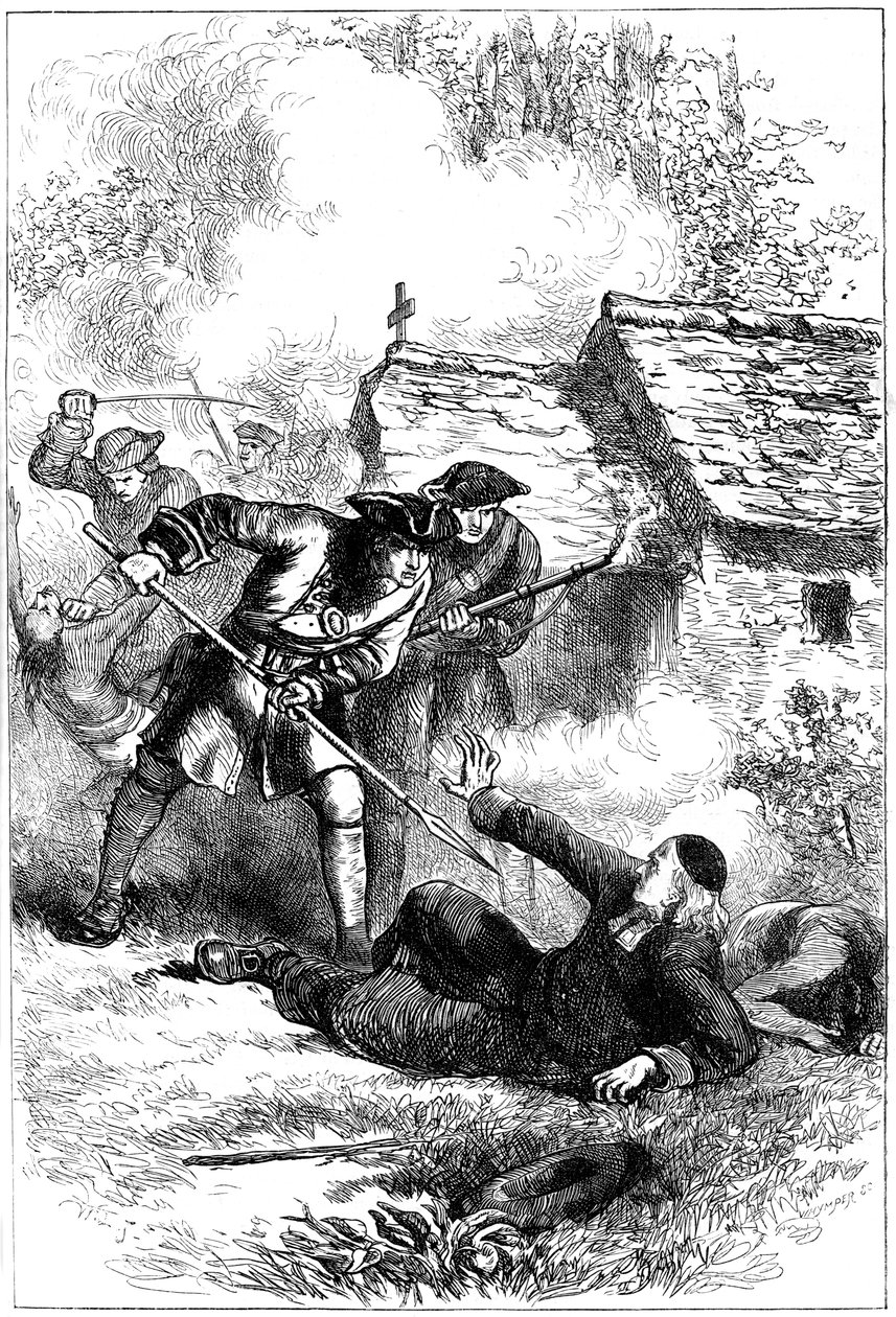 Death of Sebastien Rale, French Jesuit missionary in America by Unbekannt