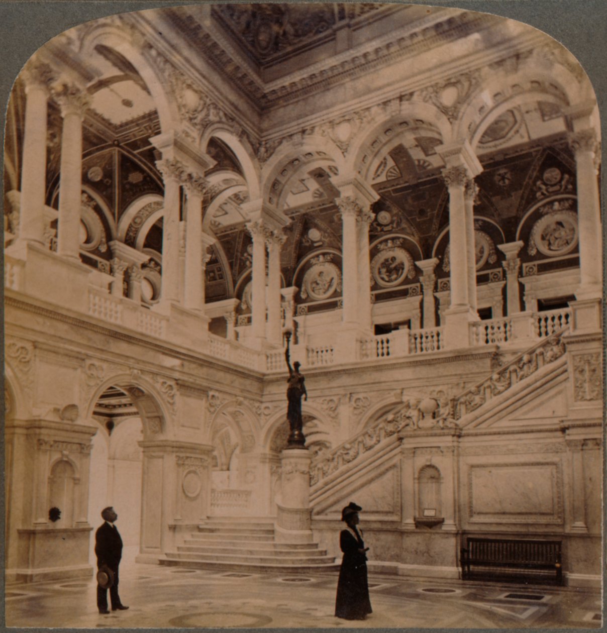 Decorative Splendors of the Entrance Hall of the Great Congressional Library, Washington, U.S.A. by Unbekannt