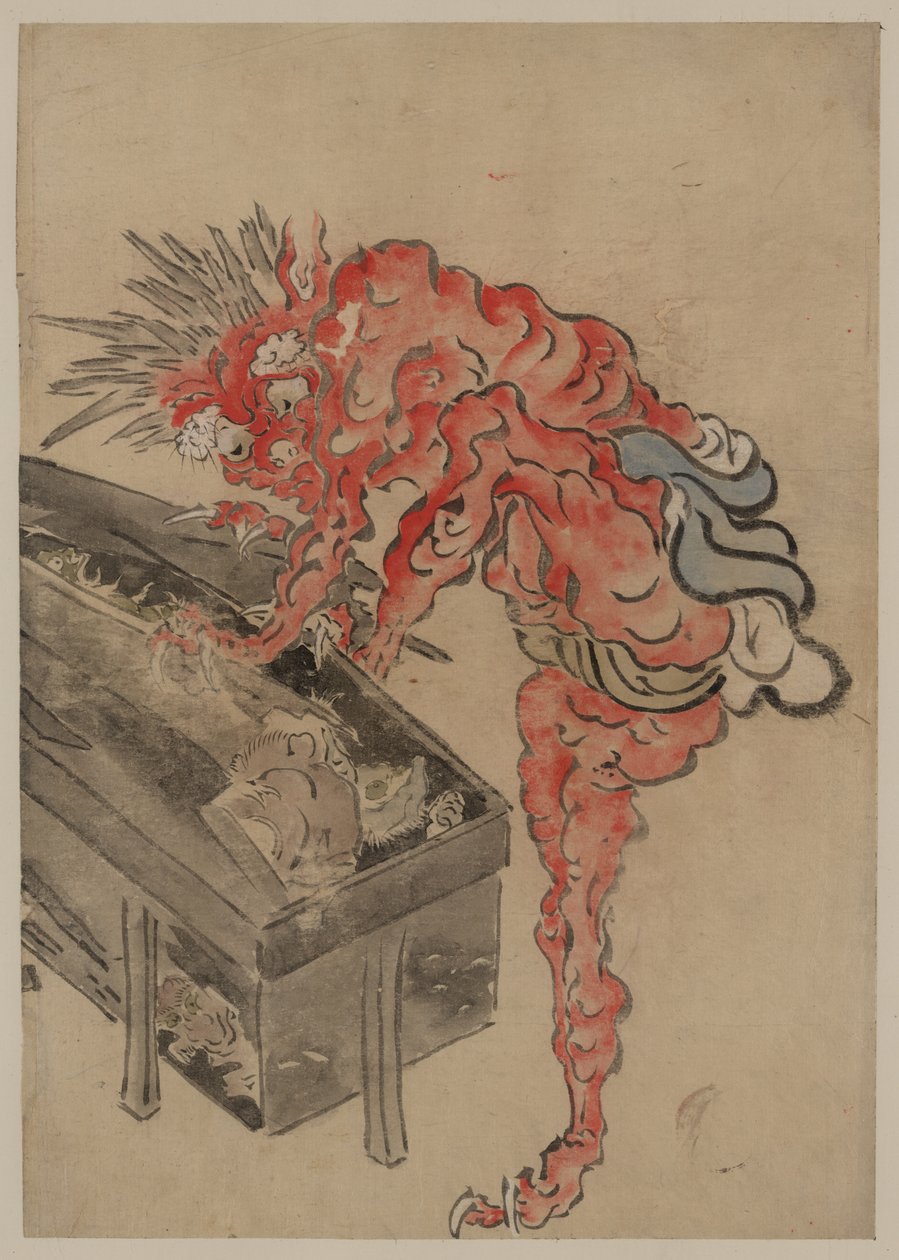 Demon, Possibly Ibaraki, Opening a Box by Unbekannt