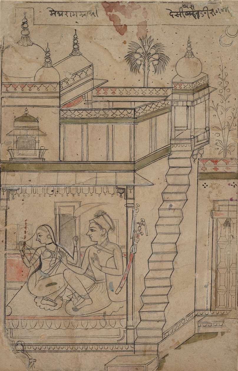 Desvarari Ragini: Folio from a ragamala series Garland of Musical Modes, early 18th century by Unbekannt