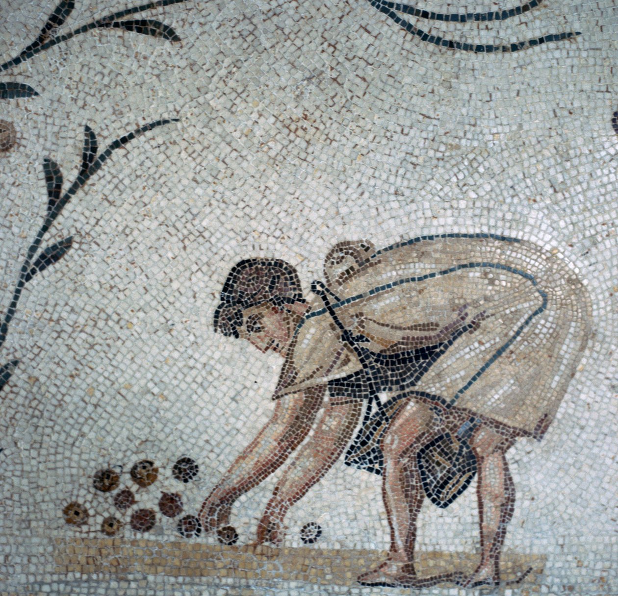 (Detail) Roman Mosaic Showing Fruit-Gathering, 2nd Century by Unbekannt