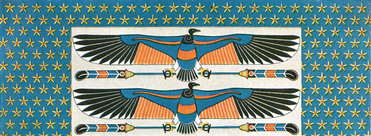 (Detail) Ceiling Painting in the Tomb of Bekenranef at Sakkara, Egypt by Unbekannt