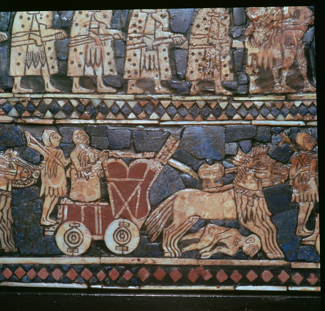 Detail of the Standard of Ur, showing a Sumerian War-Chariot by Unbekannt