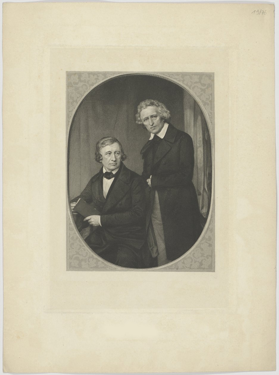 Double Portrait of the Brothers Grimm by Unbekannt