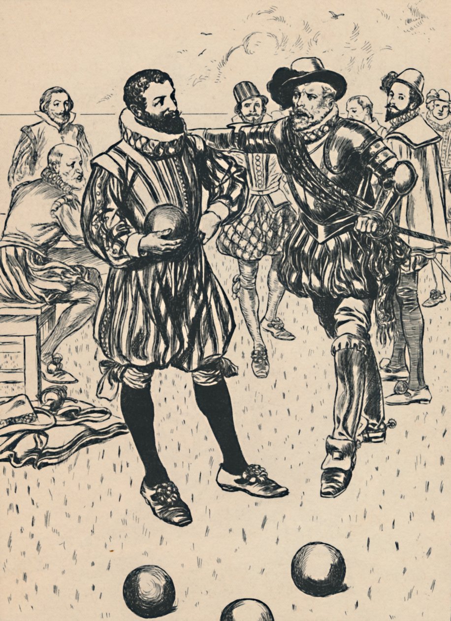 Drake is Told That The Armada Is Approaching, c1907 by Unbekannt