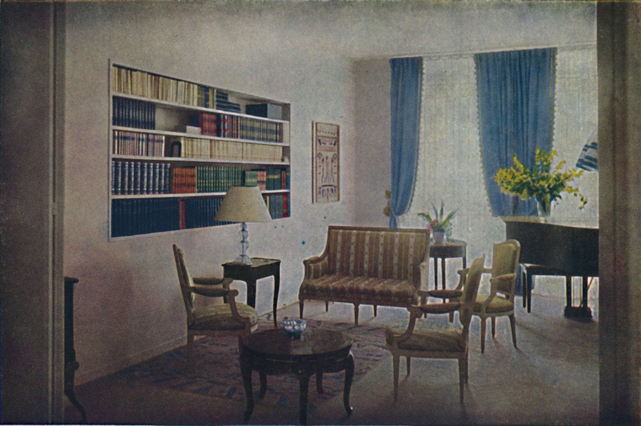 Drawing-room Designed by André Dumuys, Which Adjoins the Living-room, from Which It Can Be Separated by Unbekannt