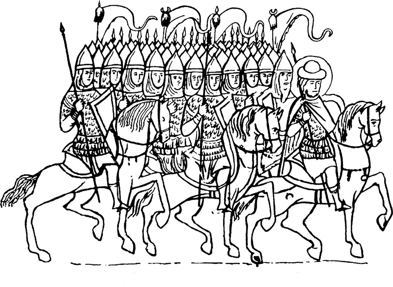 Druzhina of Prince Boris From the Tale of Saints Boris and Gleb by Unbekannt