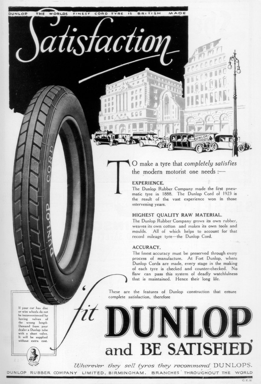 Dunlop advertisement by Unbekannt