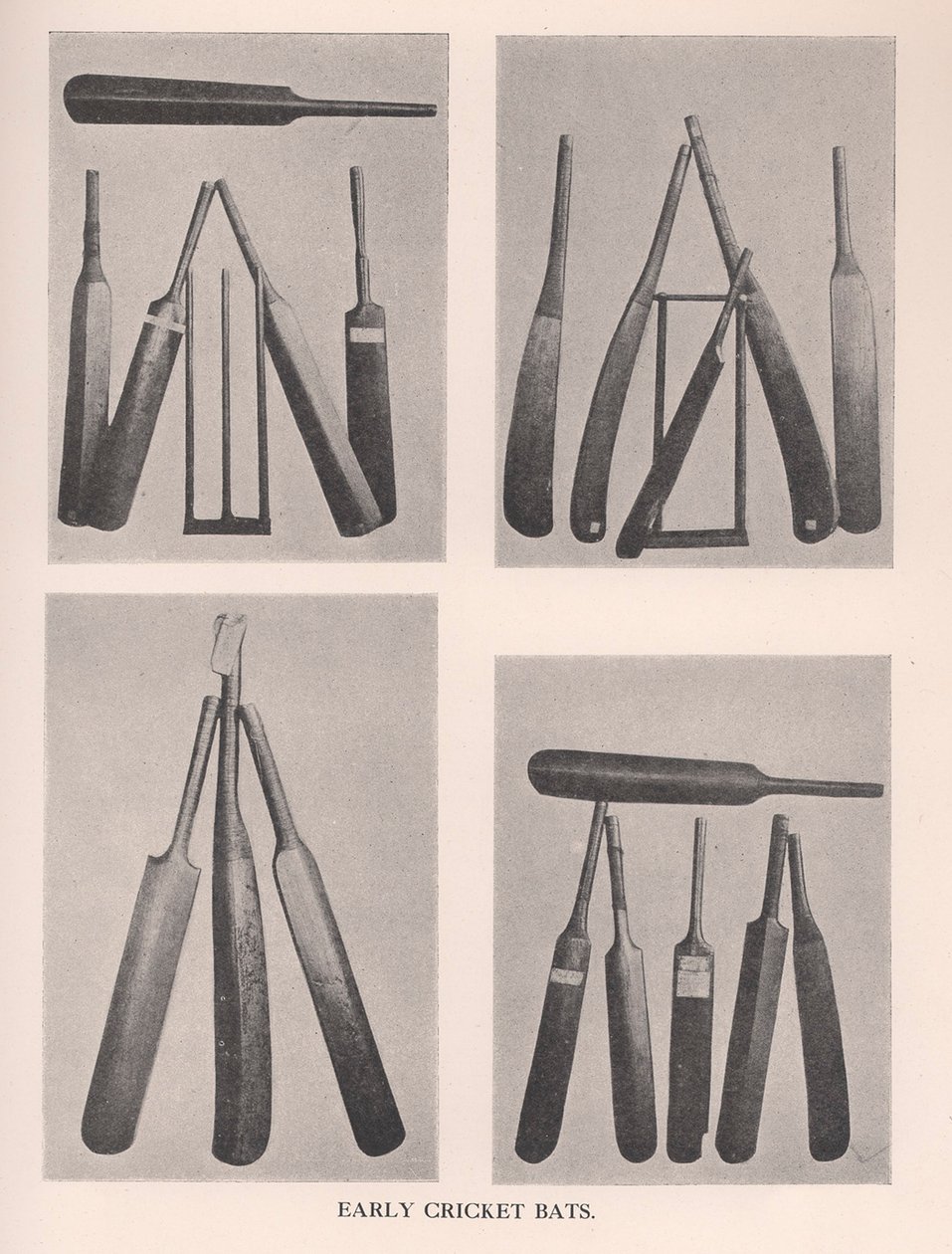 Early cricket bats by Unbekannt