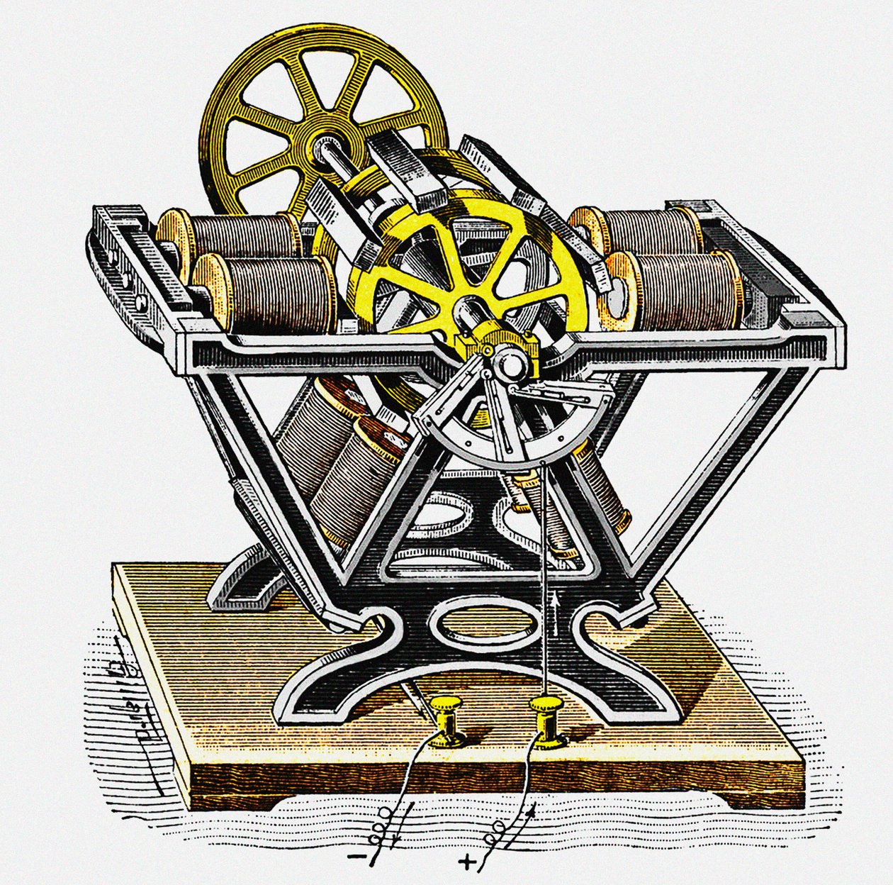 Early Electric Motor, Designed and Built by the Physicist and Engineer Moritz von Jacobi by Unbekannt