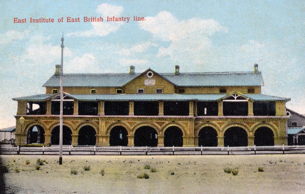 East Institute of East British Infantry line, India by Unbekannt