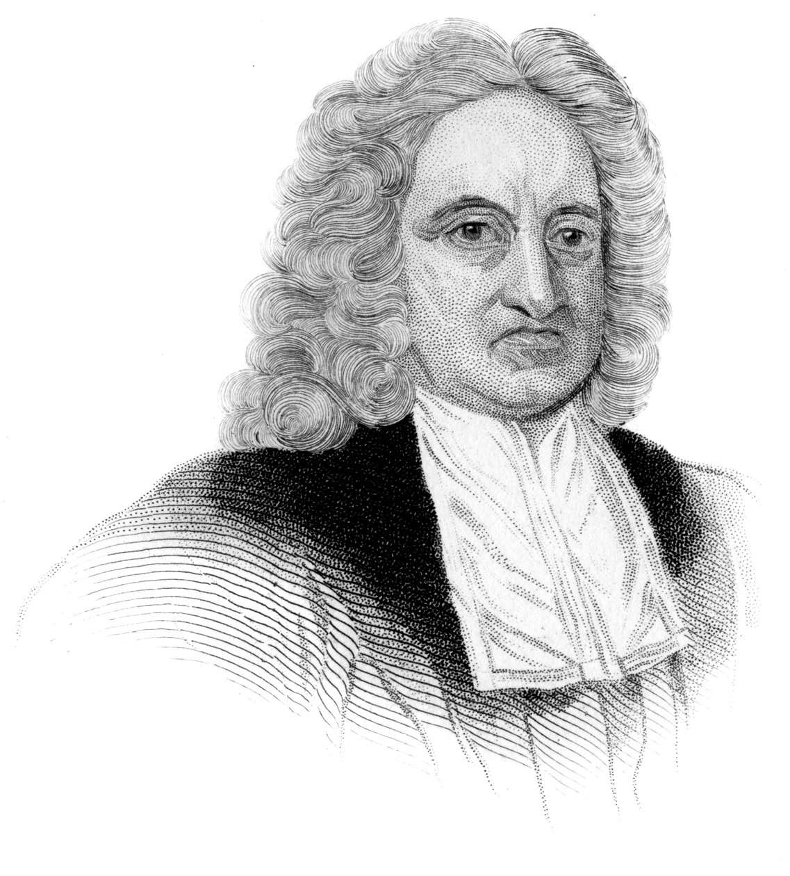 Edmond Halley, English Astronomer, Mathematician, Meteorologist, and Physicist, c1850 by Unbekannt