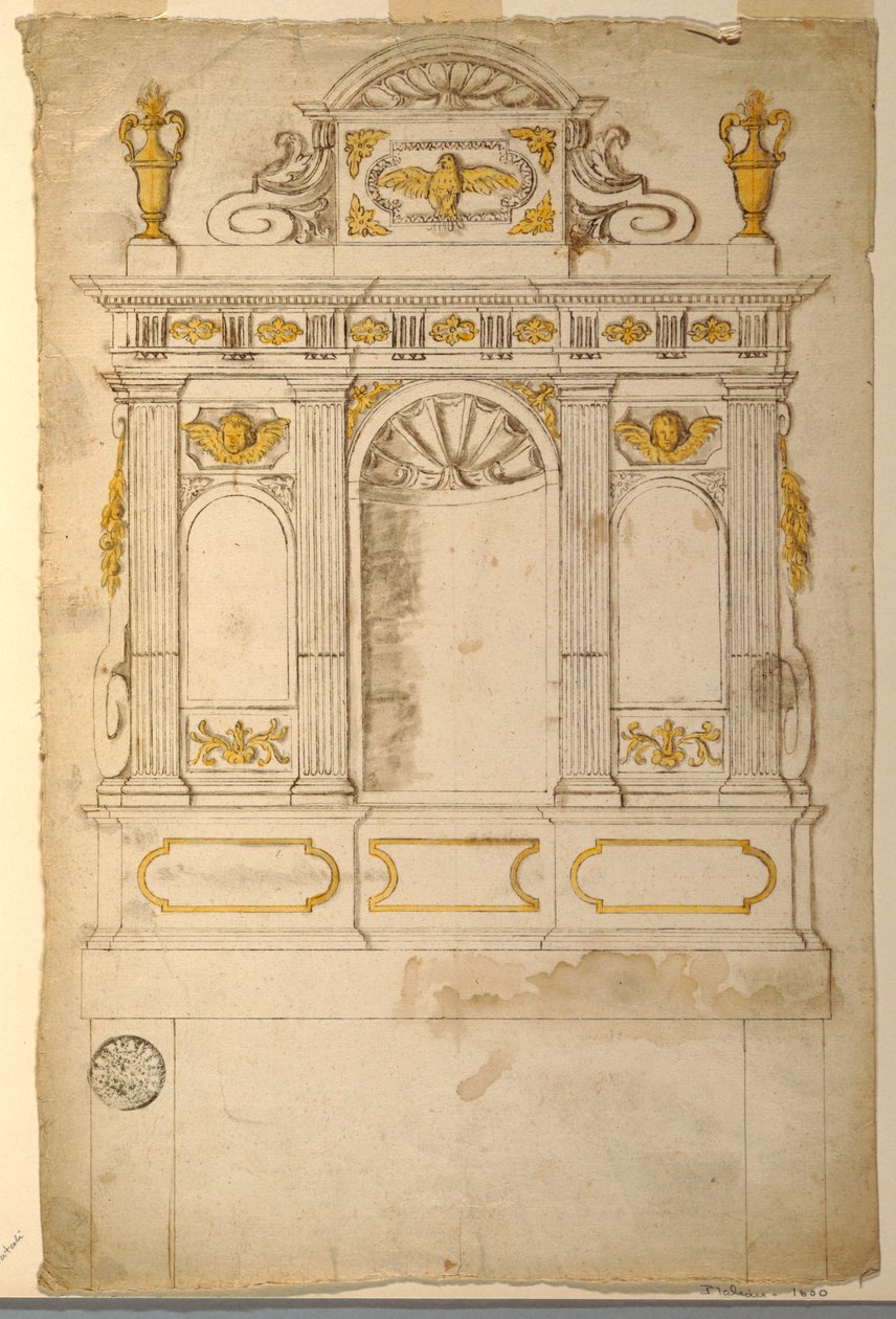 Elevation of an Altar Retable for a Project by Unbekannt