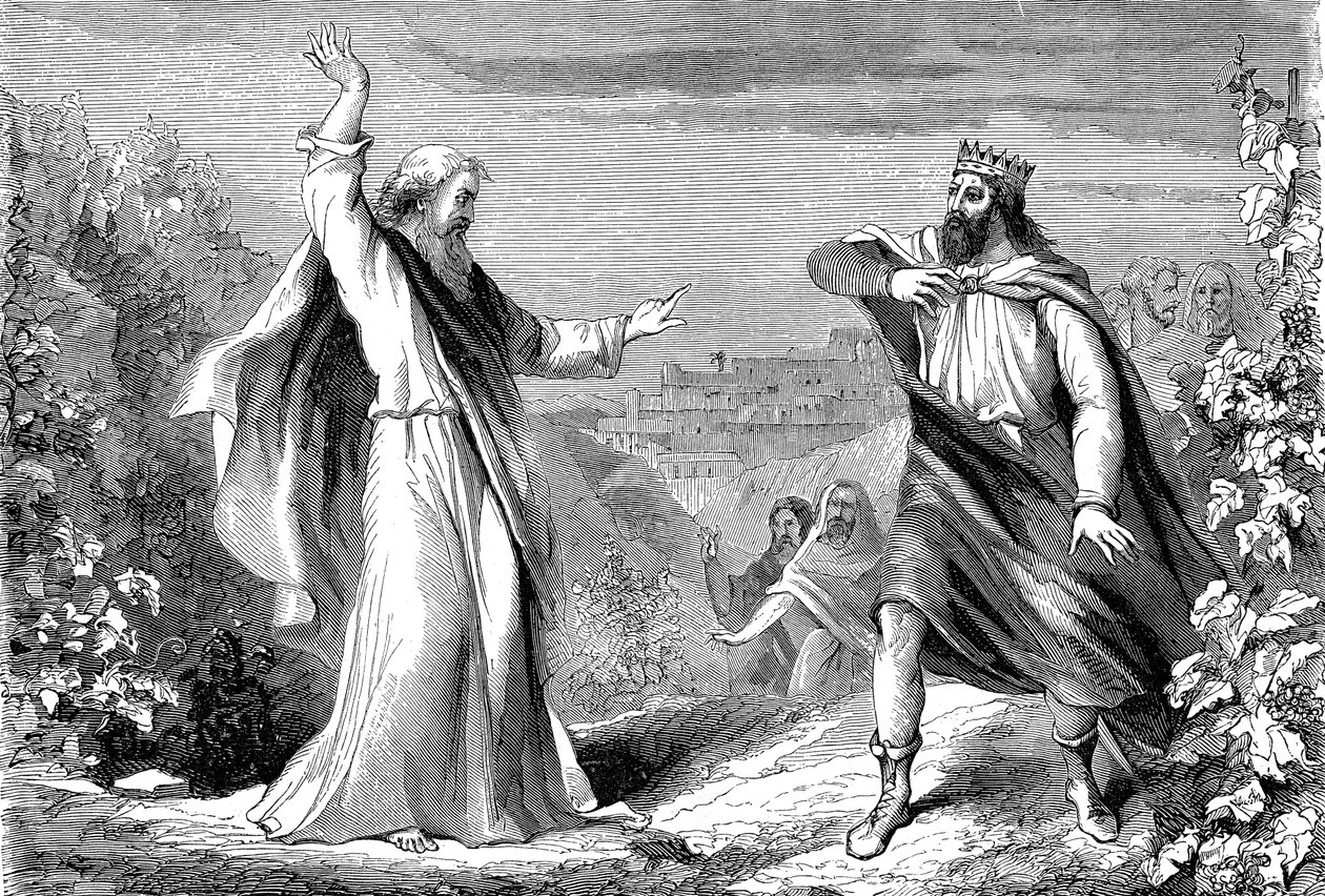Elijah, Old Testament Prophet, Denouncing Ahab, Idolatrous King of Israel, in Naboth