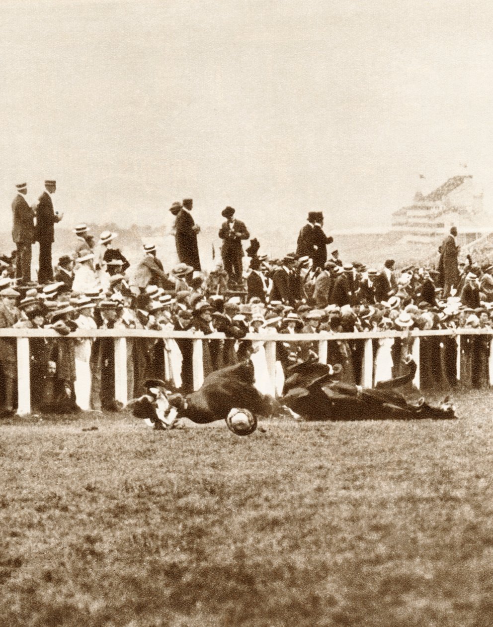 Emily Davison throwing herself in front of the King