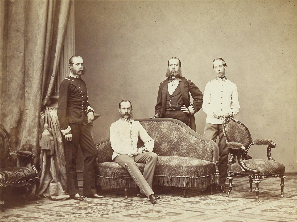 Emperor Franz Joseph I of Austria with his brothers by Unbekannt