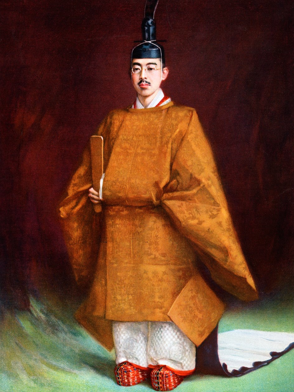 Emperor Hirohito in His Coronation Garments, c1924-1926 by Unbekannt