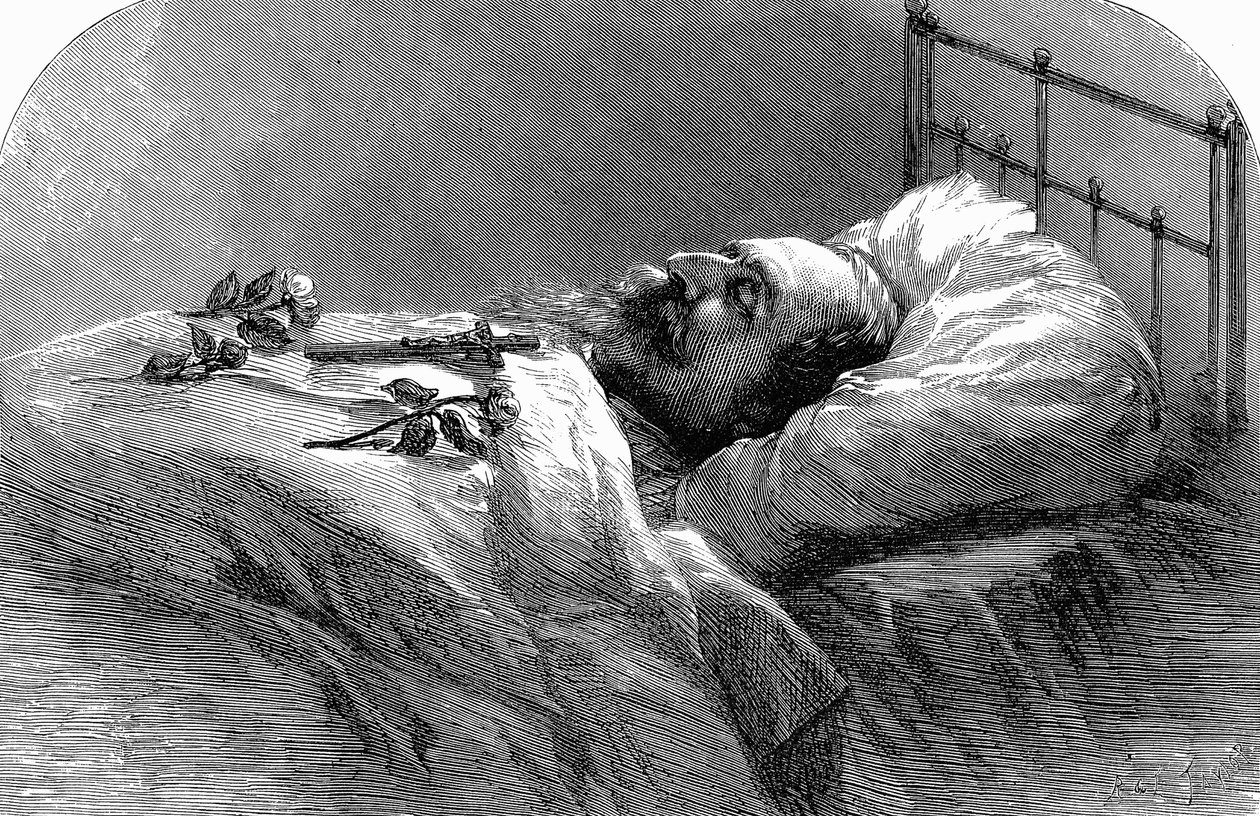 Emperor Napoleon III of France on His Deathbed by Unbekannt