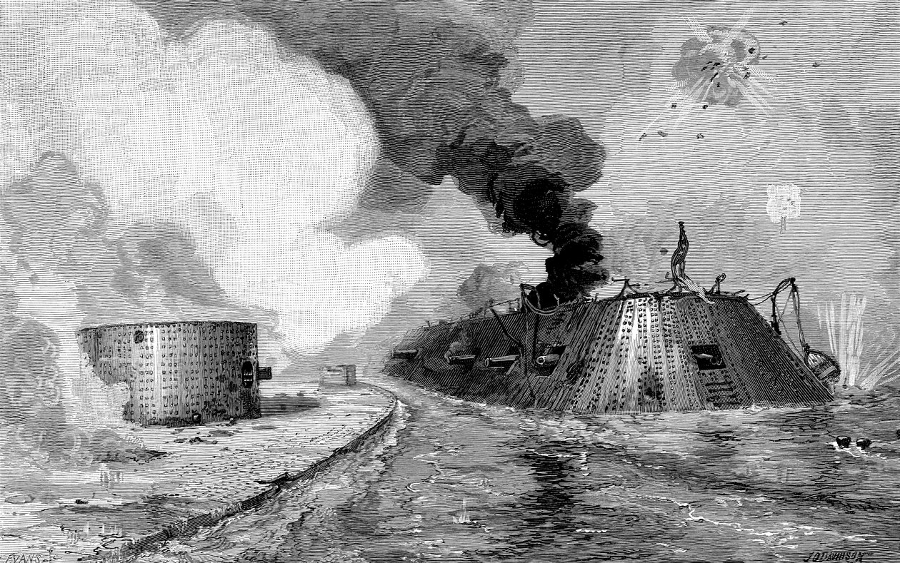 Engagement between Confederates and Unionists, American Civil War by Unbekannt