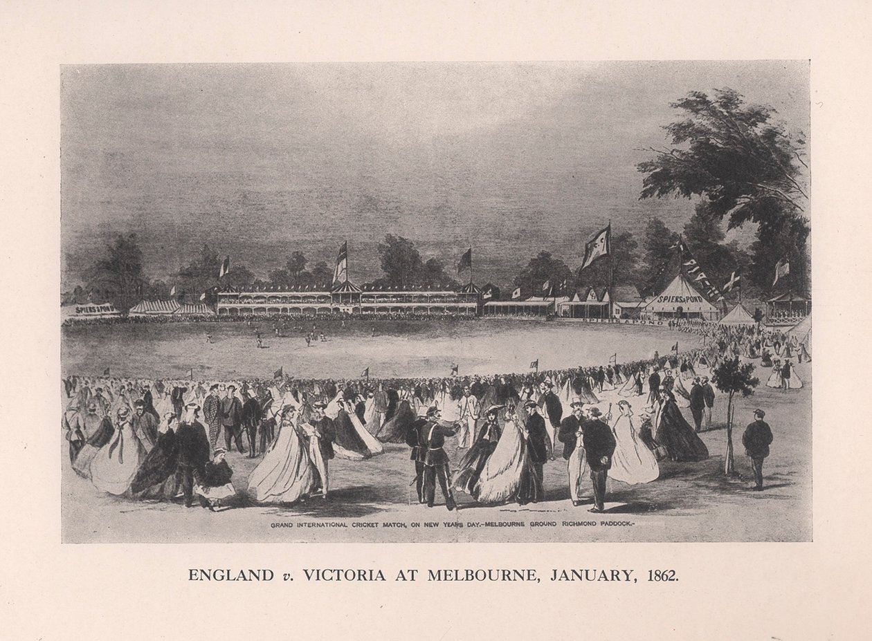 England v Victoria at Melbourne, Australia, January 1862 by Unbekannt