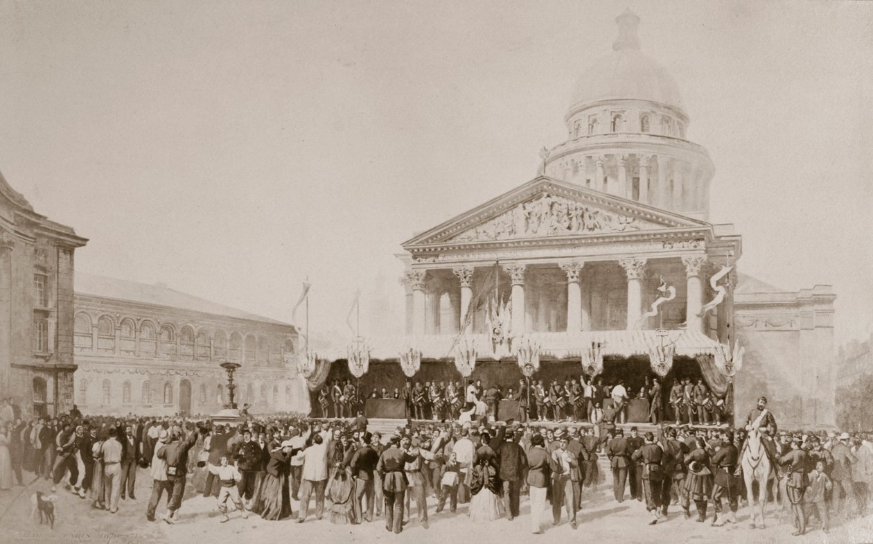 Enlistment of volunteers into the National Guard, Place du Pantheon, Paris by Unbekannt
